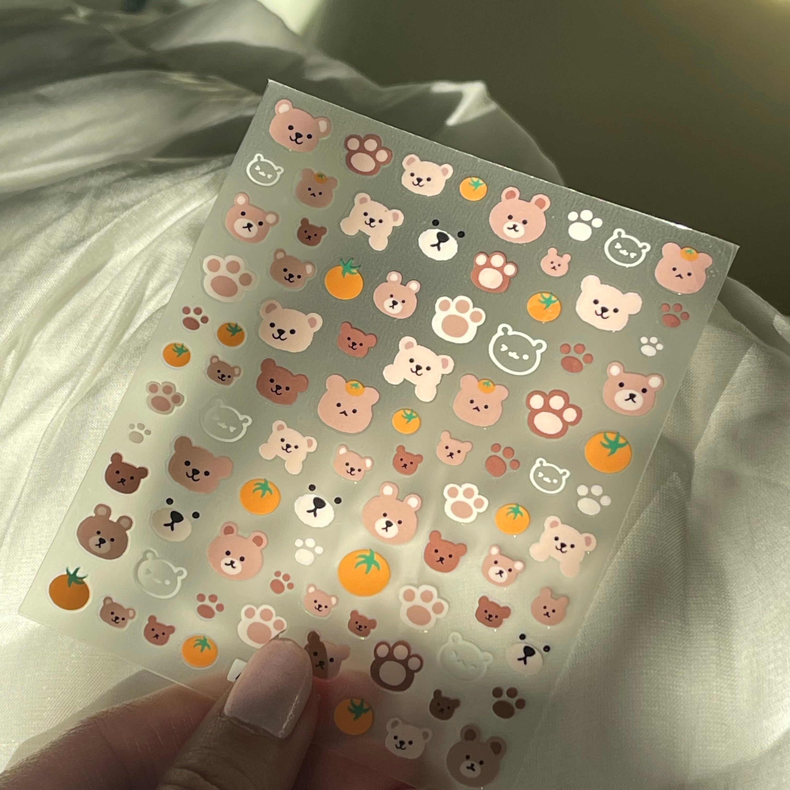 Coffee Brown Bear DIY Digicam Sticker